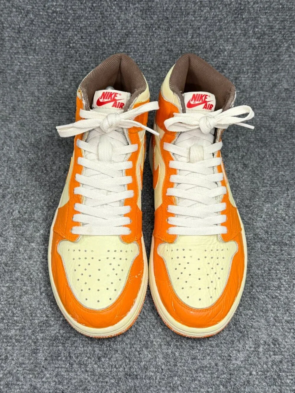 Jordan 1 Retro High OG Shoes Men 8.5 Custom burnt Orange Rustic Athletic Sneaker